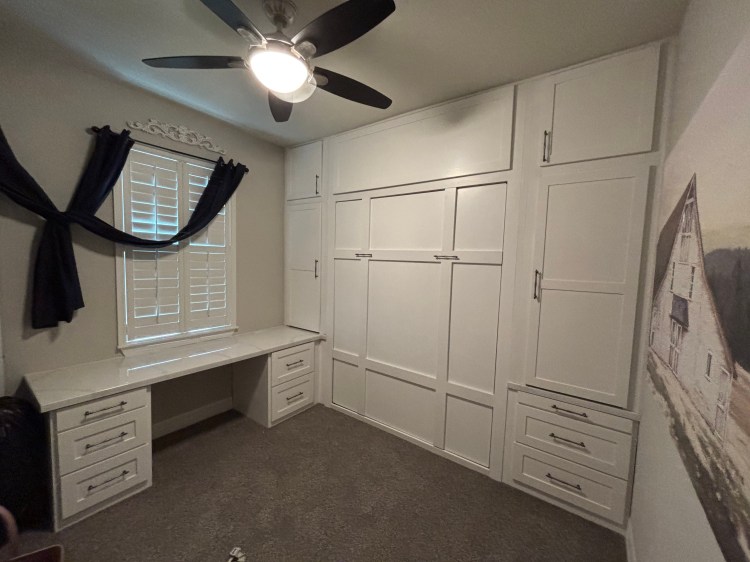 Custom office with Murphy bed